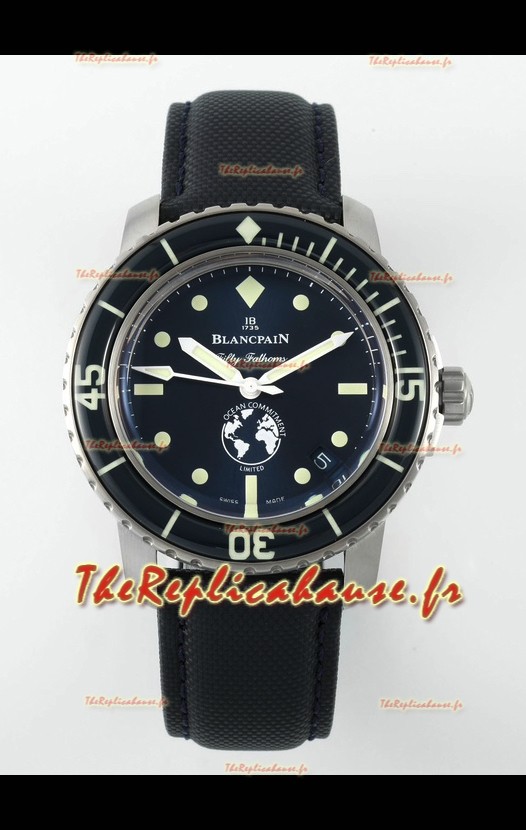 Blancpain Fifty Fathoms OCEAN COMMITMENT III 1:1 904L Acier inoxydable Réplique Montre Suisse 