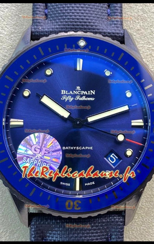Blancpain Fifty Fathoms Edition Boîtier TITANE - Miroir 1:1 Réplique Montres
