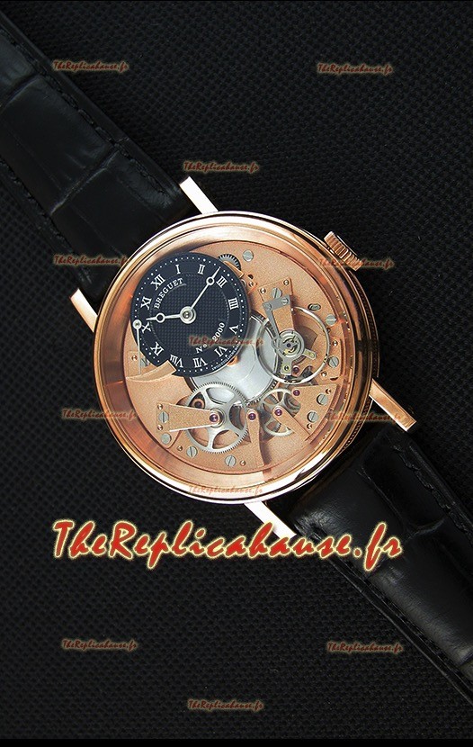 Montre Breguet Tradition 7057BR/R9/9W6 Pink Gold Dual Tourbillon Suisse Répliquée 