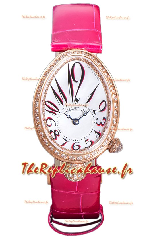 Breguet Reine De Naples Dames Cuir Or Rose Rose Edition Réplique Suisse 1:1