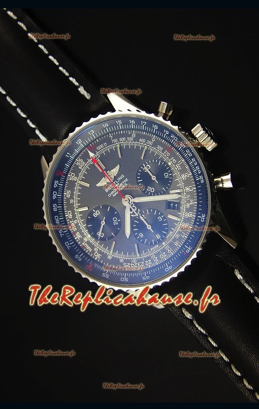 Montre Replica Suisse Miroir 1:1 en Acier Inoxydable avec un Cadran Gris Navitimer Breitling 01