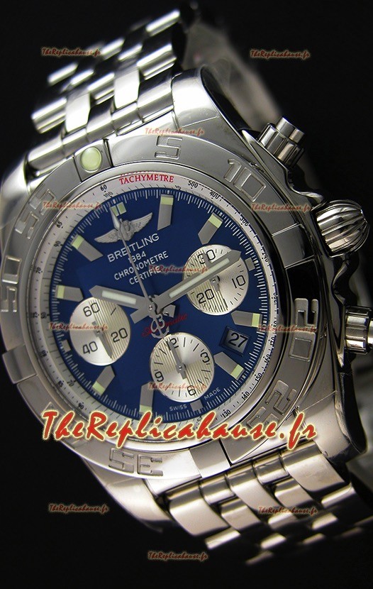 Montre Breitling Chronomat B01 Suisse Version Miroir Ultime Cadran bleu Repliquée à l’identique 1:1 