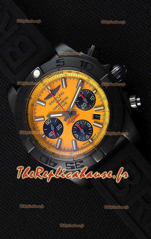 Montre Breitling Chronomat B01 Blacksteel Suisse Version Miroir Ultime Repliquée à l’identique 1:1
