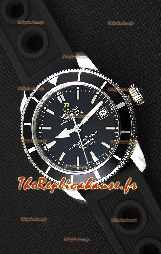 Montre Breitling SuperOcean Heritage II B20 42 mm Suisse cadran noir Lunette noire Réplique à l’identique - 1:1 Édition miroir