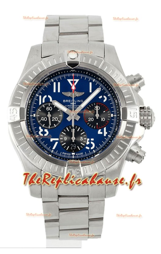 Breitling Avenger B01 Chronograph 45 Acier inoxydable Cadran bleu Montre réplique 1:1 Suisse 