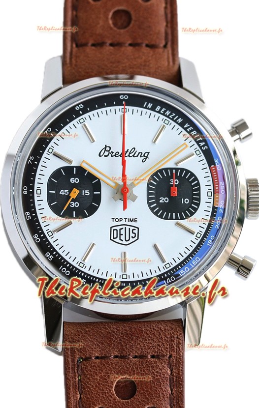 Breitling Top Time B01 Deus Edition Bracelet cuir Montre réplique 1:1 Suisse 