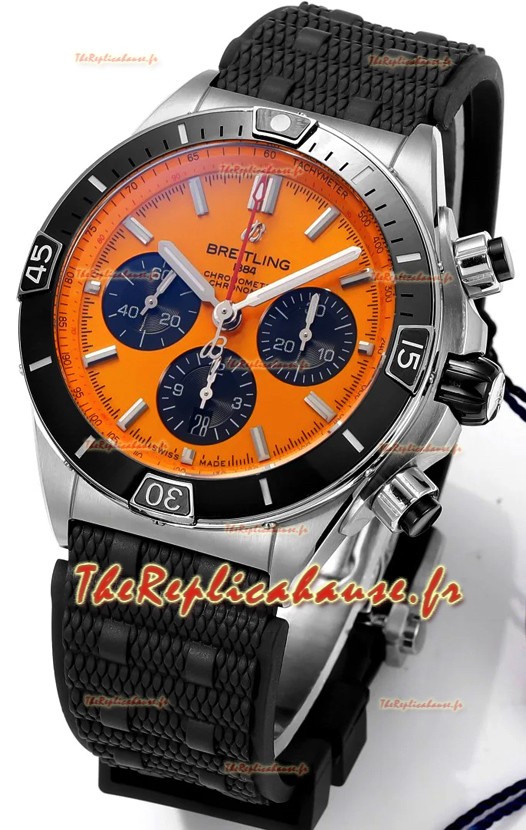 Breitling Chronomat B01 42 Edition Swiss 904L Boîtier acier Cadran jaune pâle Montre réplique 1:1