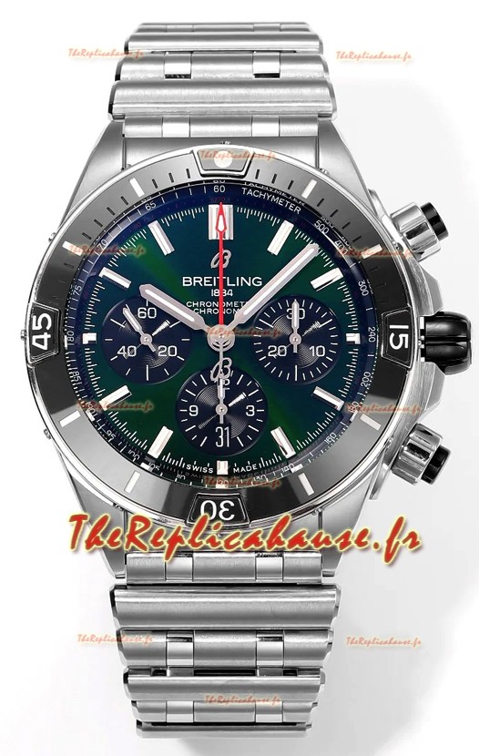 Breitling Chronomat B01 42 Edition Suisse 904L Boîtier Acier Cadran Vert Montre Réplique 1:1 