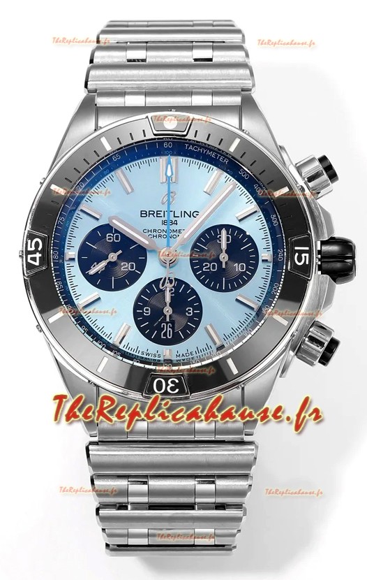 Breitling Chronomat B01 42 Edition Suisse 904L Boîtier Acier Cadran Bleu Montre Réplique 1:1 