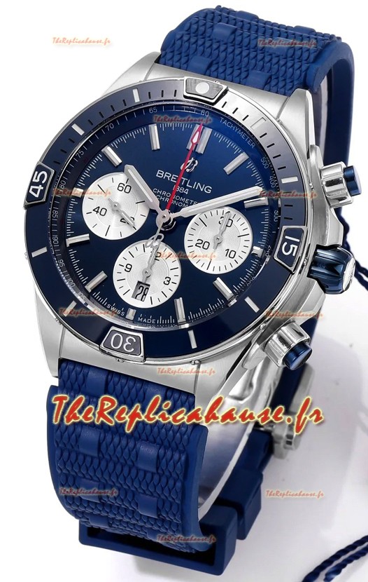 Breitling Chronomat B01 42 Edition Suisse 904L Boîtier Acier Cadran Bleu Montre Réplique 1:1 