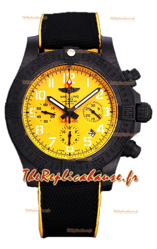 Breitling Avenger Hurricane Chronographe Cadran jaune Montre réplique 1:1 Suisse 