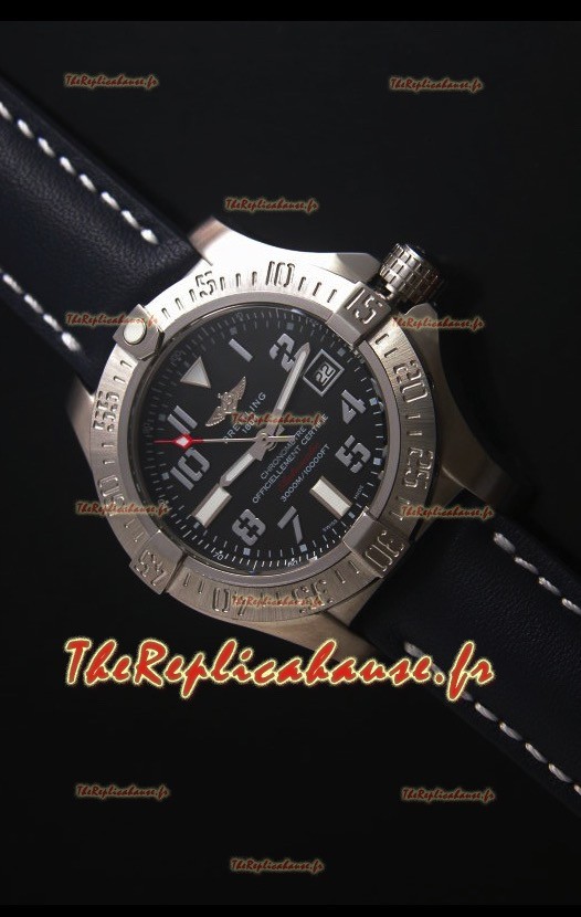 Breitling Avenger II Seawolf Cadran Noir 45mm, Montre Réplique Miroir 1:1