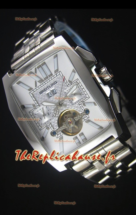Breitling For Bentley Flying B Montre Chronographee Japonaise en Cadran Blanc
