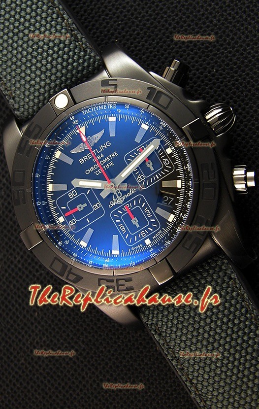 Breitling Chronomat 44 Acier Noir Réplique Suisse Revêtement DLC 1:1 Miroir Montre Suisse