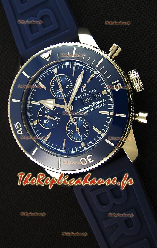 Breitling Superocean Heritage II cadran bleu 46MM 1:1 Miroir Montre Réplique Suisse 
