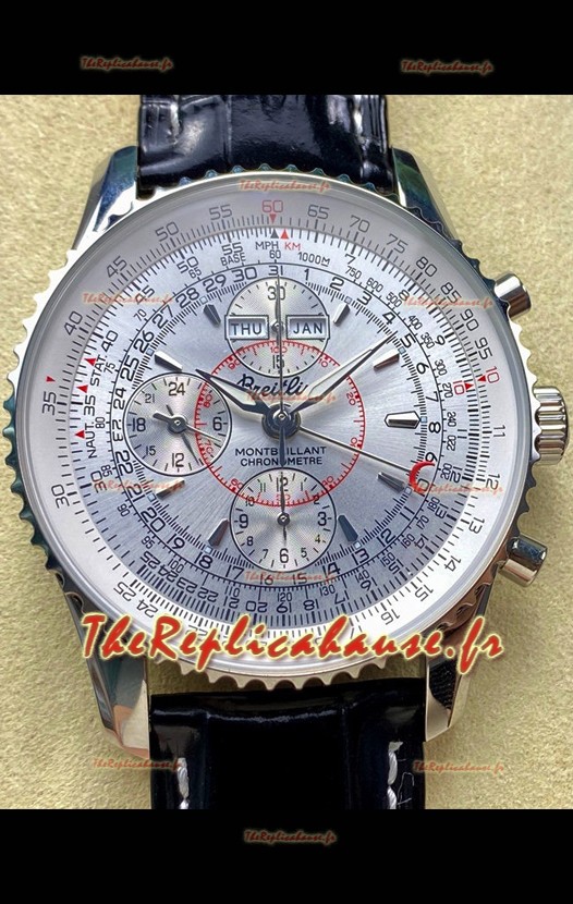 Breitling Montbrilliant Superclone Cadran blanc - Boîtier acier 904L - Montre réplique