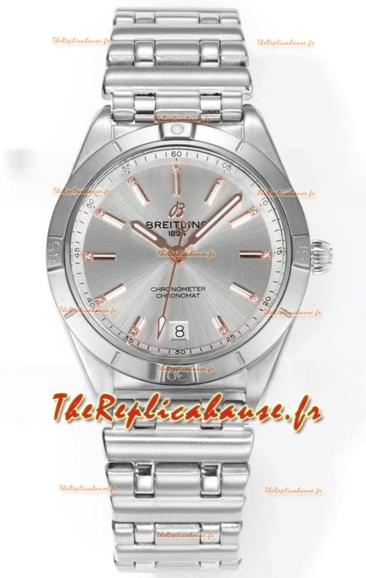 Breitling Chronomat 36MM Boîtier acier inoxydable Réplique montre 1:1 Cadran acier