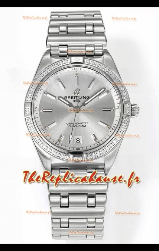 Breitling Chronomat 36MM Boîtier acier inoxydable Réplique Montre 1:1 Cadran acier