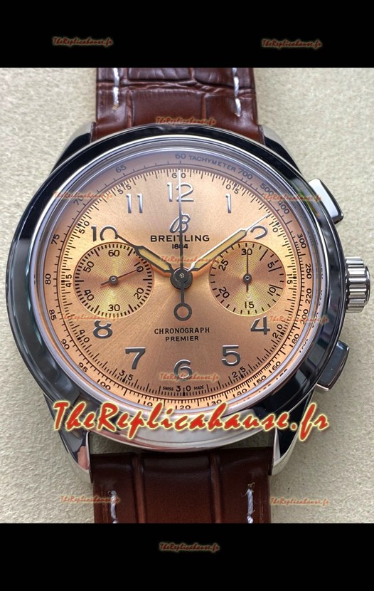 Breitling Premier B01 Chronographe 42 Edition Boîtier Acier Cadran Champange - Réplique Miroir 1:1