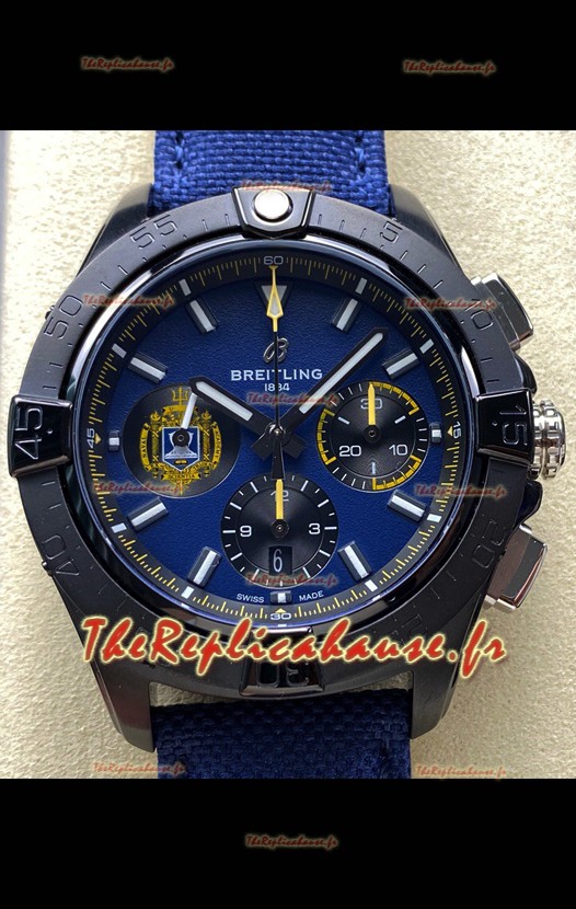 Breitling Super Clone Avenger B01 Chronograph 44 Cadran bleu foncé Montre Suisse Réplique 1:1