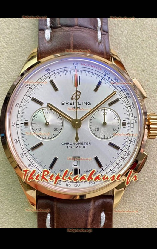 Breitling Premier B01 Chronographe 42 Edition Boîtier Or Jaune - Montre réplique 1:1 
