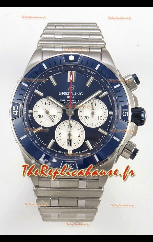Breitling Chronomat Super Clone B01 42 Edition Swiss Montre en acier 904L Cadran bleu 