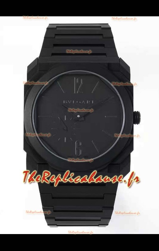 Bvlgari Octo Finissmo Edition 1:1 Miroir Réplique Montres Boîtier Sable DLC Coated