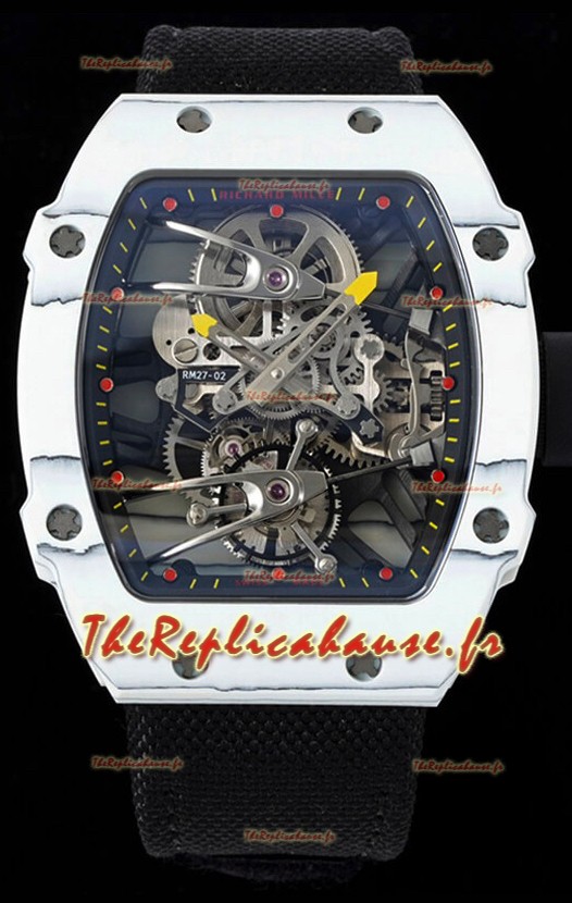 Réplique de montre Richard Mille RM027-02 Rafael Nadal Mouvement Tourbillon Véritable 1:1 Miroir