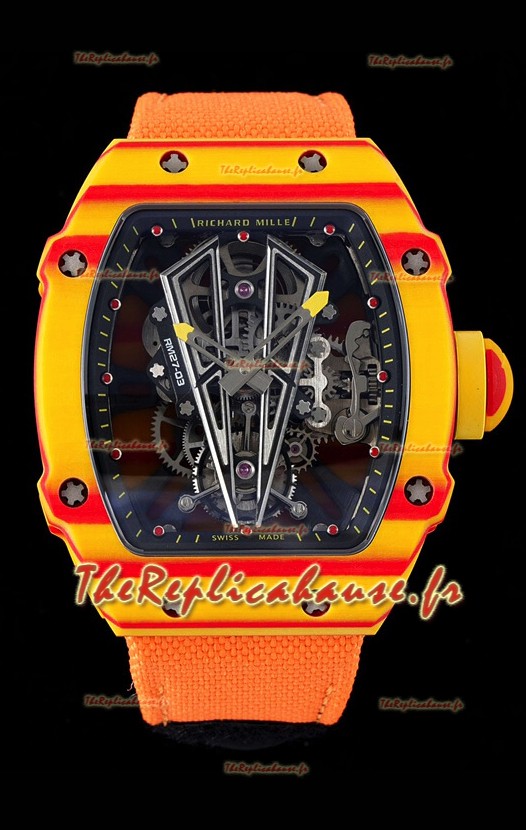 Réplique de Montre Richard Mille RM27-03 Rafael Nadal Tourbillon Authentique Mouvement 1:1 Miroir