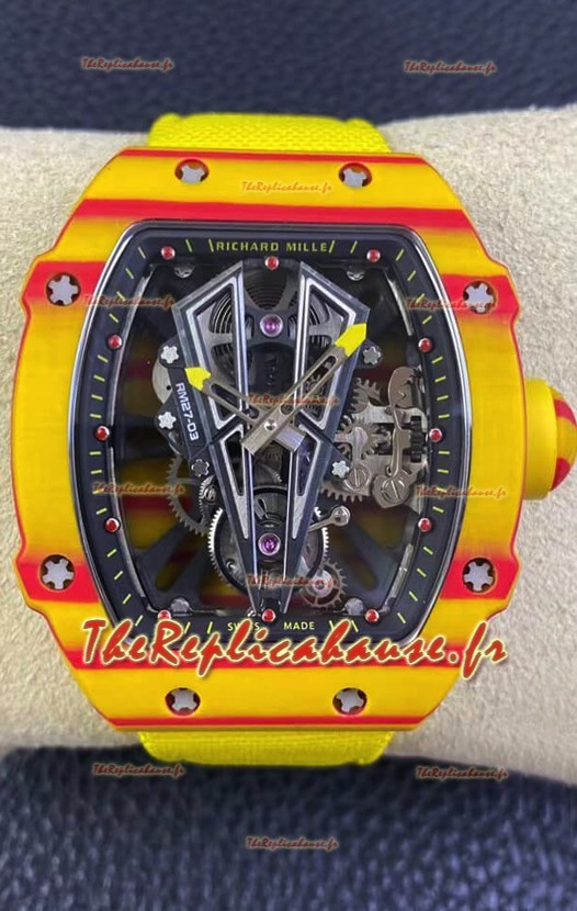 Réplique de Montre Richard Mille RM27-03 Rafael Nadal Véritable Tourbillon Mouvement 1:1 Miroir