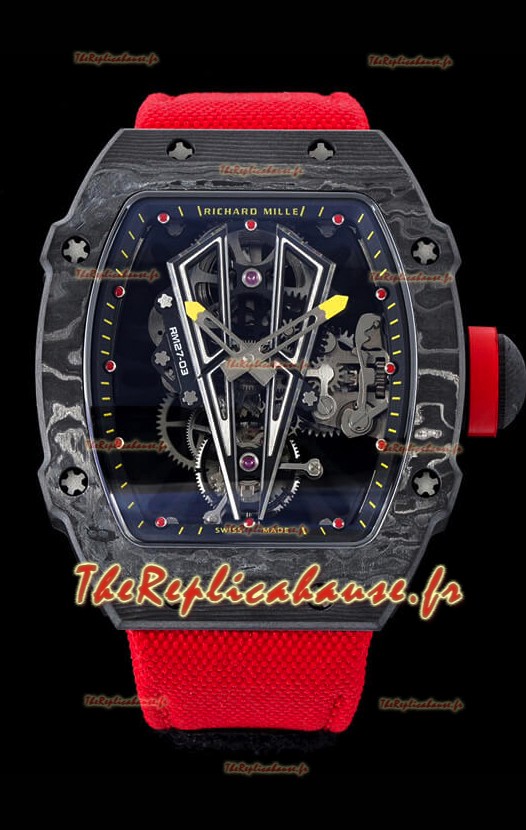 Réplique de Montre Richard Mille RM27-03 Rafael Nadal Véritable Tourbillon Mouvement 1:1 Miroir