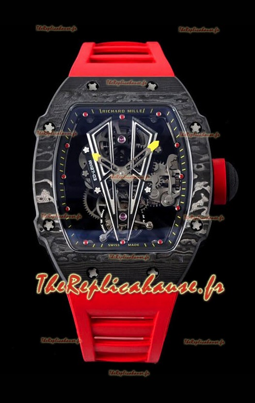 Réplique de Montre Richard Mille RM27-03 Rafael Nadal Véritable Tourbillon Mouvement 1:1 Miroir