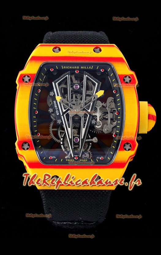Réplique de Montre Richard Mille RM27-03 Rafael Nadal Tourbillon Authentique Mouvement 1:1 Miroir