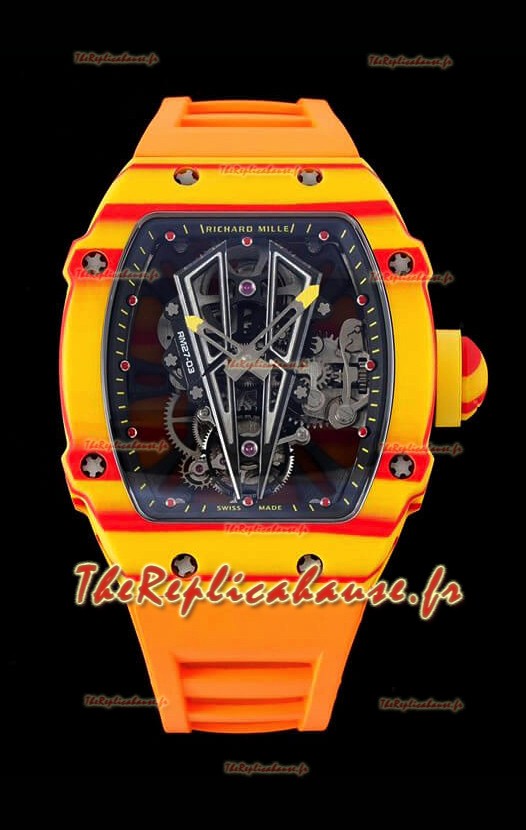 Richard Mille RM27-03 Rafael Nadal Réplique de Montre Tourbillon Véritable Mouvement 1:1 Miroir