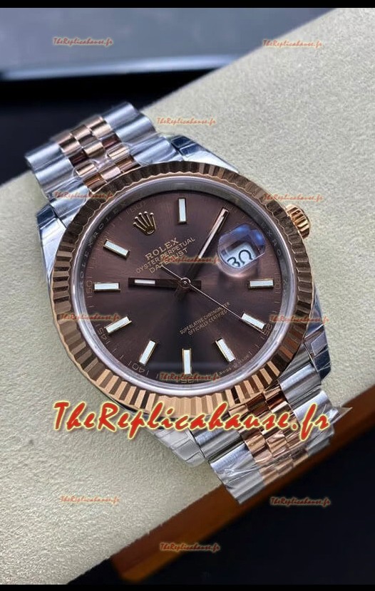 Réplique de montre Rolex Datejust 126331 41MM ETA 3235 Swiss 1:1 Mirror en or rose 904L acier - Réplique 1:1 Mirror