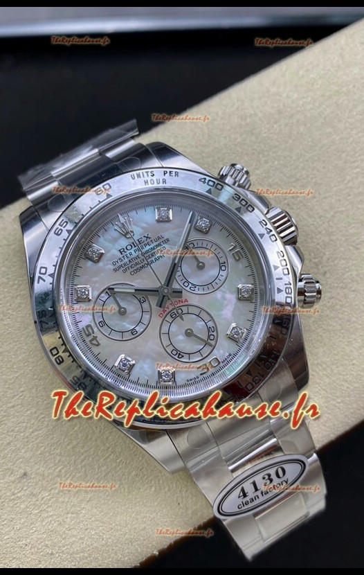 Cosmographe Rolex Daytona M116509-0064 Mouvement Cal.4130 à cadran perlé - Montre en acier 904L