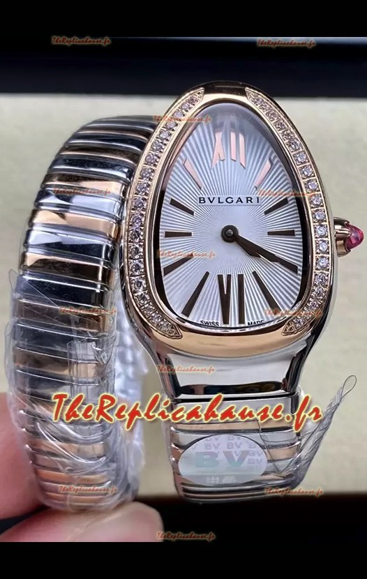 Bvlgari Serpenti Edition Montre boîtier bicolore cadran blanc qualité 1:1