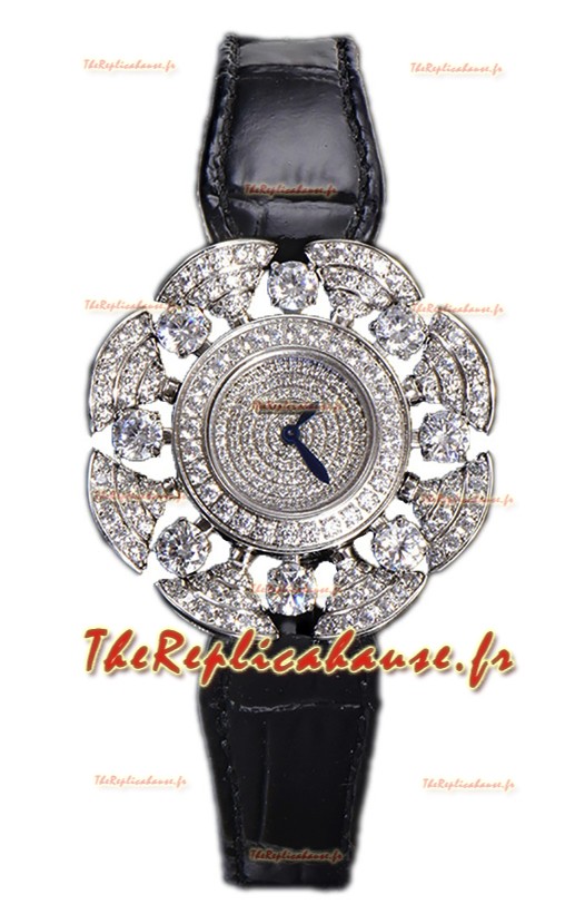 Bvlgari Divas's Dream Edition Montre en acier - Cadran pavé de diamants Réplique Suisse
