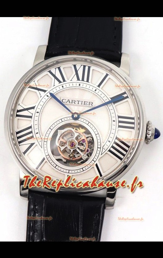 Rotonde de Cartier Flying Tourbillon Réplique Suisse en acier