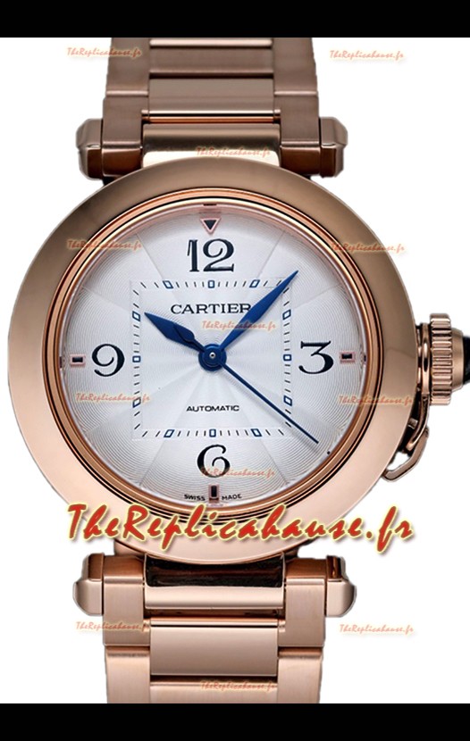 Pasha De Cartier Montre réplique 1:1 automatique en or rose 35 mm