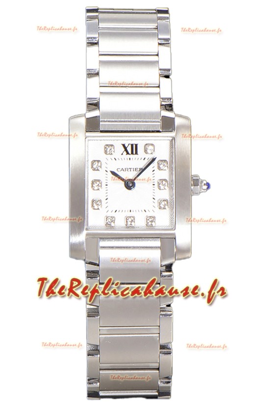 Cartier Tank Française Acier inoxydable Montre à Quartz Suisse Réplique 25.70MM