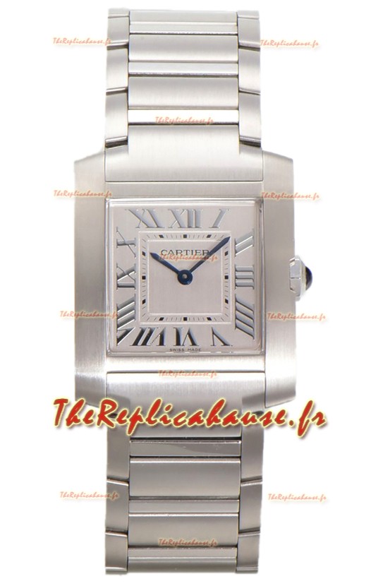 Cartier Tank Française Acier inoxydable Montre à Quartz Suisse Réplique 25.70MM