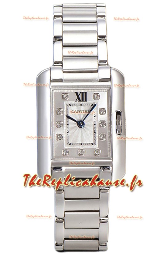 Cartier Tank Anglaise - Montre à quartz suisse - Boîtier acier et bracelet acier 30 mm