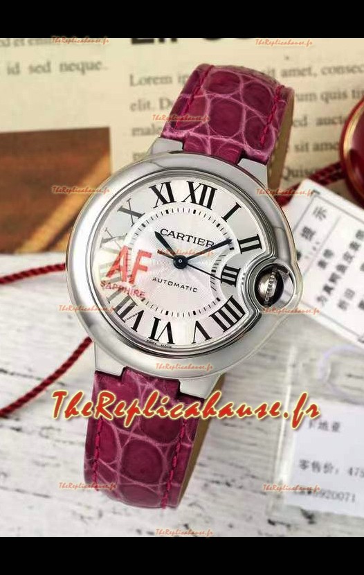 Ballon De Cartier Automatique Suisse qualité miroir 1:1 Bracelet Rose 33MM en boîtier d'acier