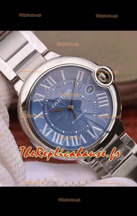 Ballon De Cartier Montre Automatique Suisse 1:1 Miroir en Acier 904L Cadran Bleu - 42MM