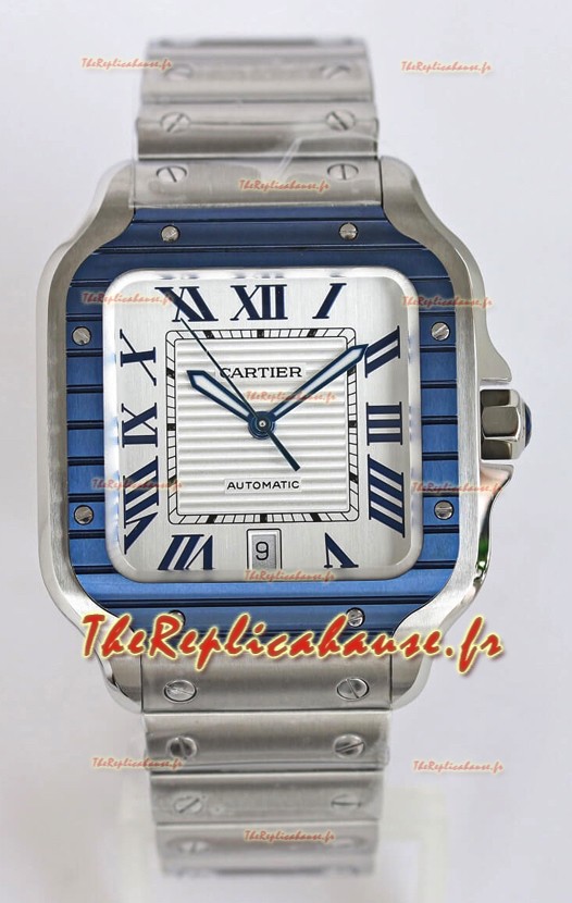 Santos De Cartier 1:1 Blue DLC Bezel Réplique Suisse 40MM