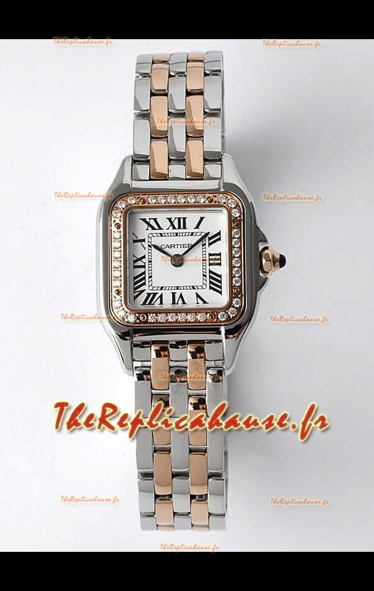 PANTHERE de Cartier Edition 22mm Miroir 1:1 Montre suisse or rose Boîtier bicolore