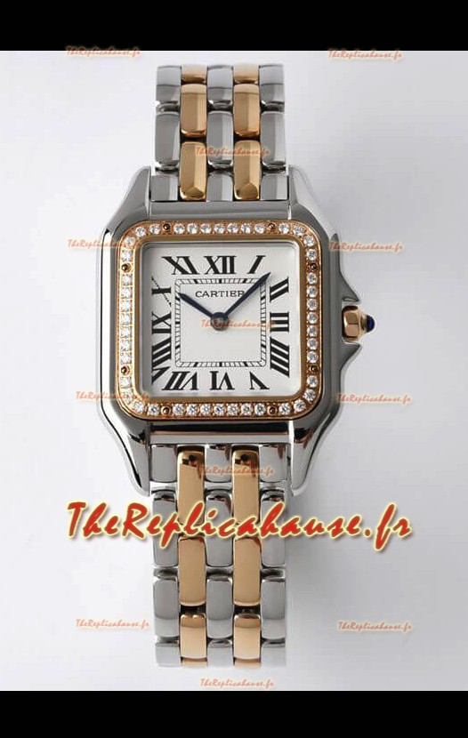 PANTHERE de Cartier Edition 27mm Miroir 1:1 Montre Suisse Or Rose Boîtier bicolore