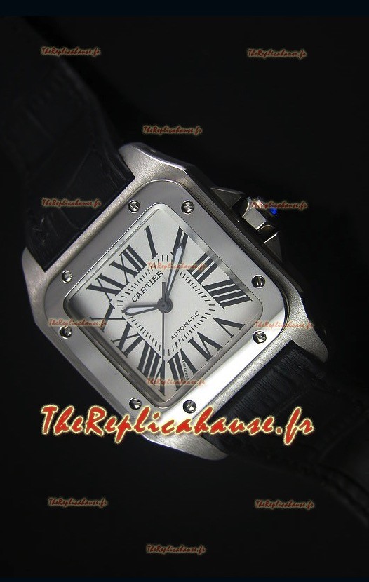 Montre Suisse Cartier Santos 100 avec un Revêtement 42MM et un Mouvement Japonais