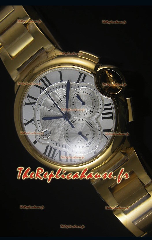 Boitier en Or Jaune Ballon De Cartier Chronographe - 1:1 Replica Miroir